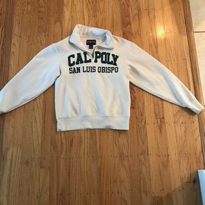 1/4 Zip Cal Poly San Luis Obispo Cream Sweatshirt